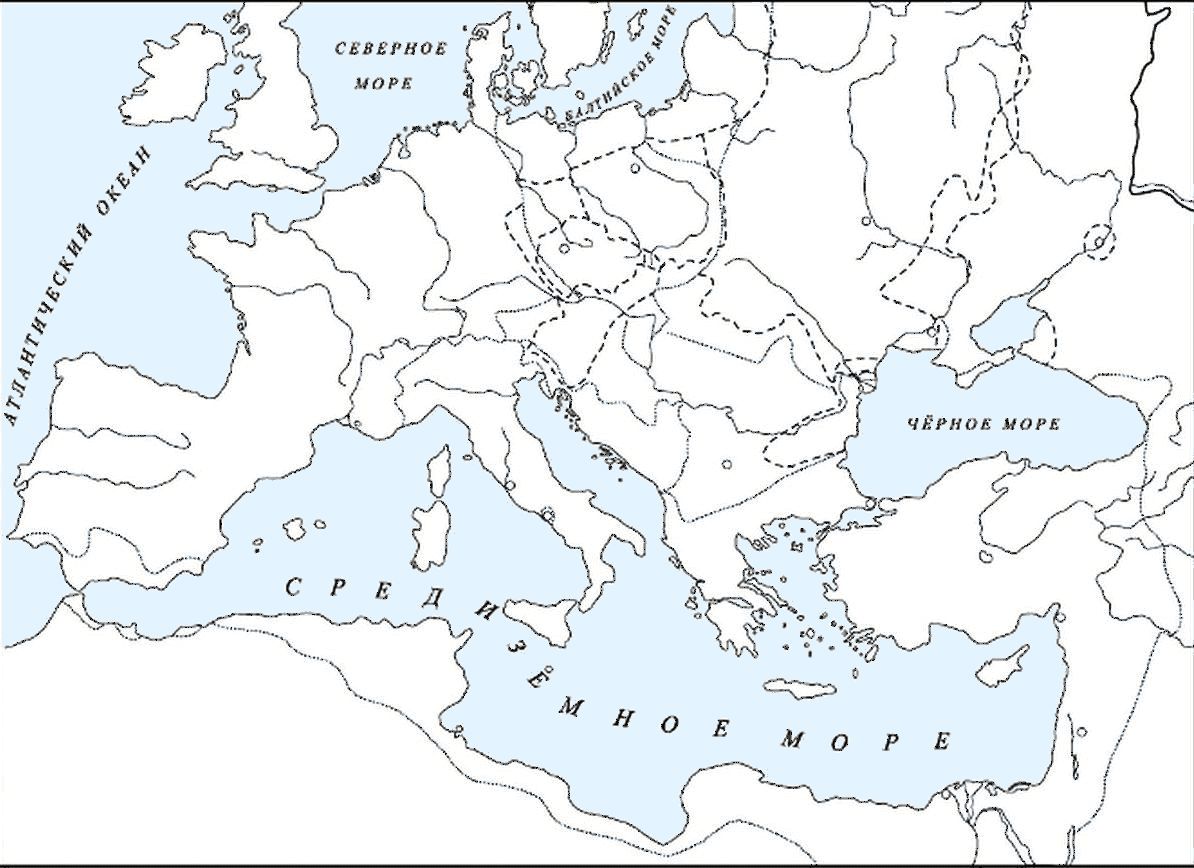 Карта римской империи 5 класс история. Римская Империя на карте Европы. Византийская Империя 15 век карта. Карта Европы средневековья 15 век. Европа в раннее средневековье карта.